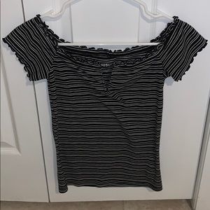Black striped top